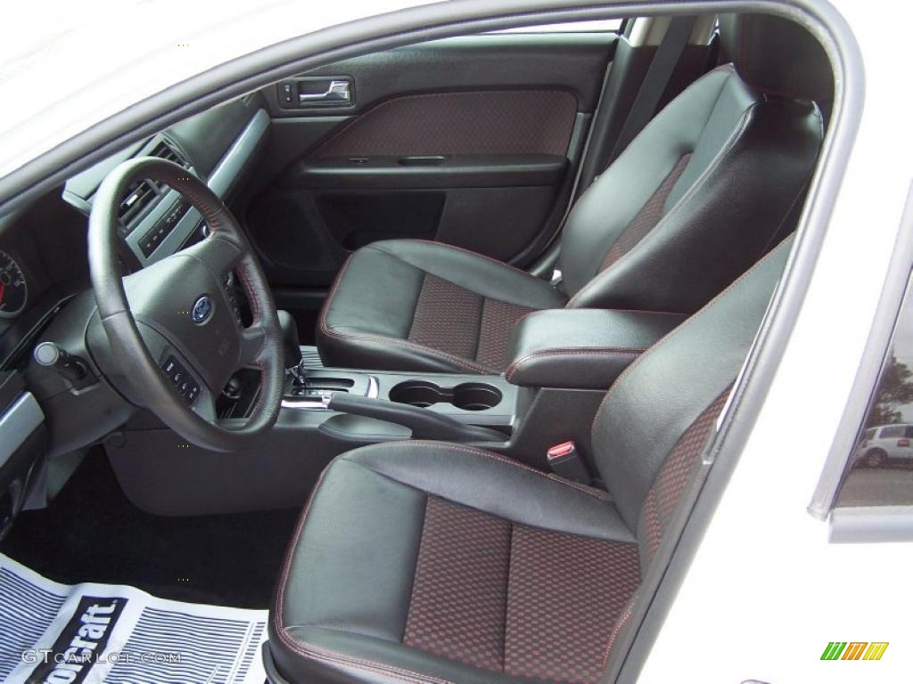 2009 Fusion SE - White Suede / Charcoal Black photo #19
