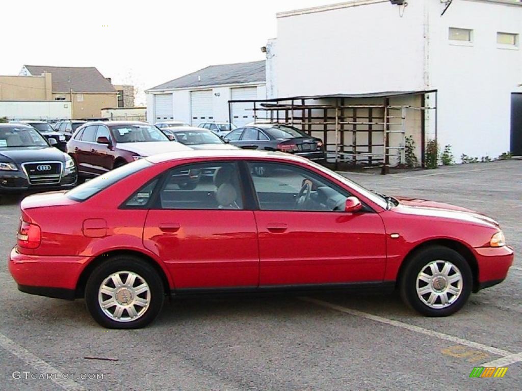 1999 A4 1.8T quattro Sedan - Laser Red / Opal Gray photo #13