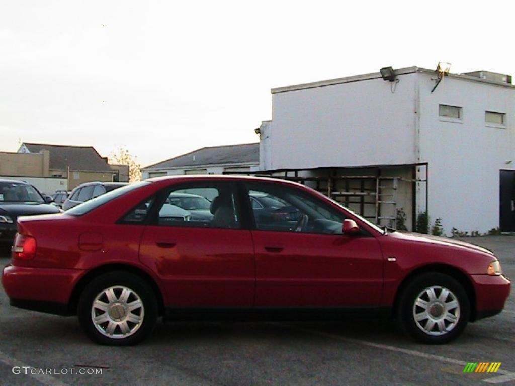 1999 A4 1.8T quattro Sedan - Laser Red / Opal Gray photo #14