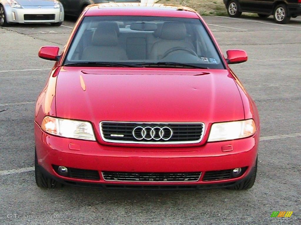1999 A4 1.8T quattro Sedan - Laser Red / Opal Gray photo #17