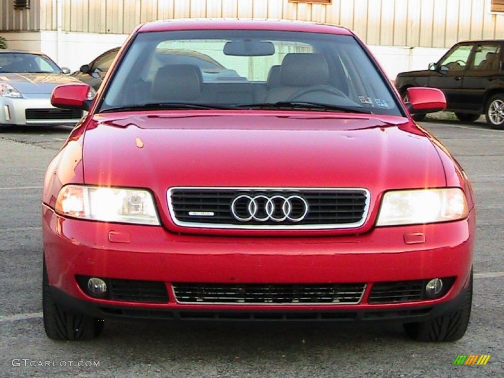 1999 A4 1.8T quattro Sedan - Laser Red / Opal Gray photo #18