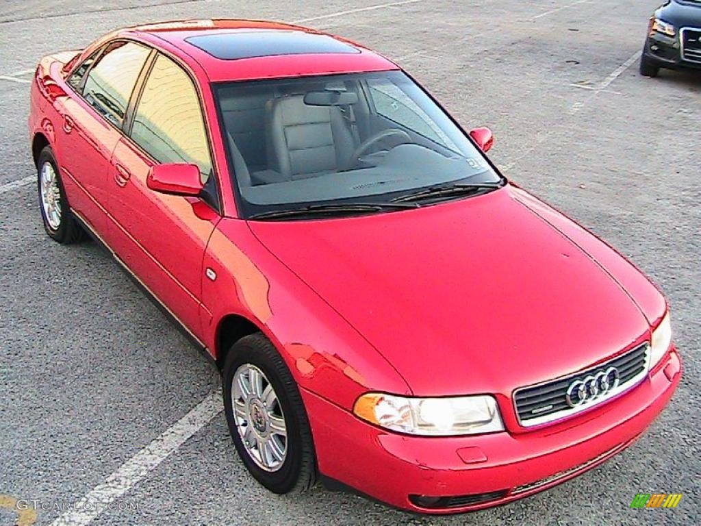 1999 A4 1.8T quattro Sedan - Laser Red / Opal Gray photo #19