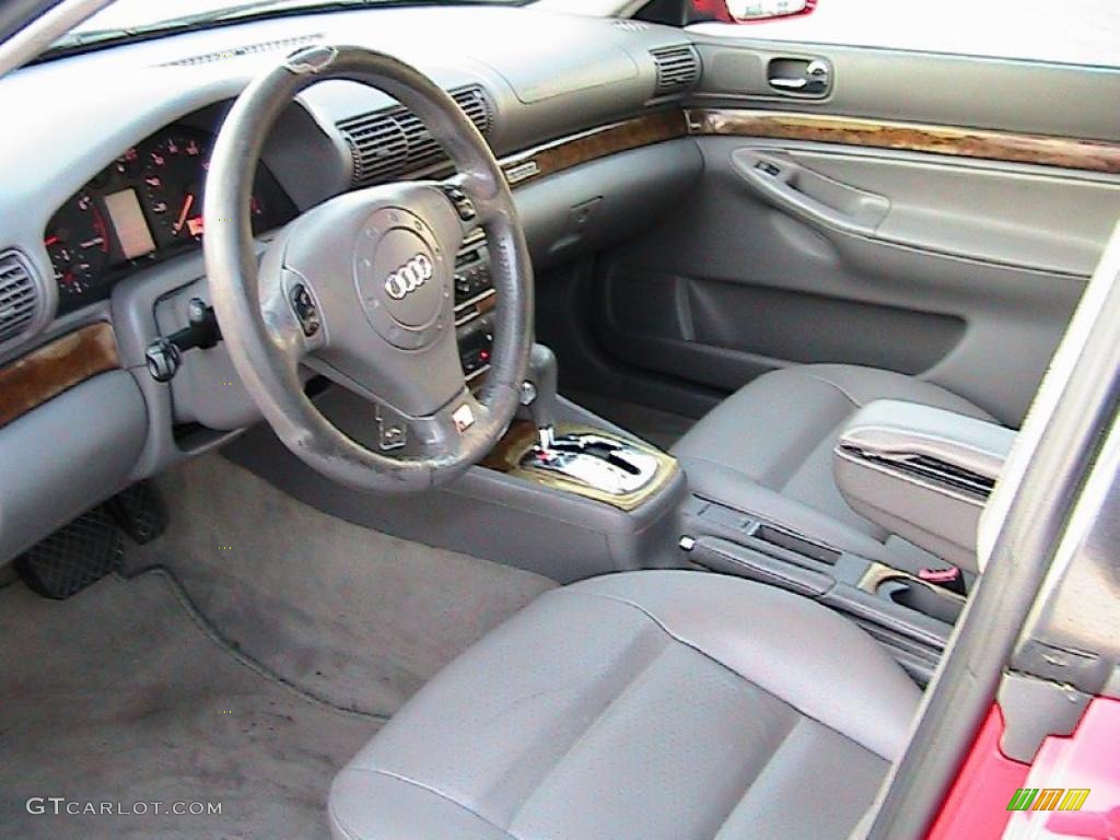 1999 A4 1.8T quattro Sedan - Laser Red / Opal Gray photo #29