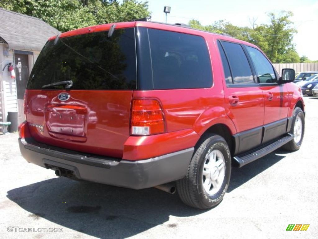 2003 Expedition XLT 4x4 - Laser Red Tinted Metallic / Flint Grey photo #4