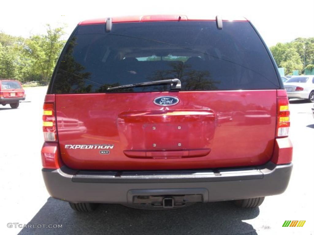 2003 Expedition XLT 4x4 - Laser Red Tinted Metallic / Flint Grey photo #5