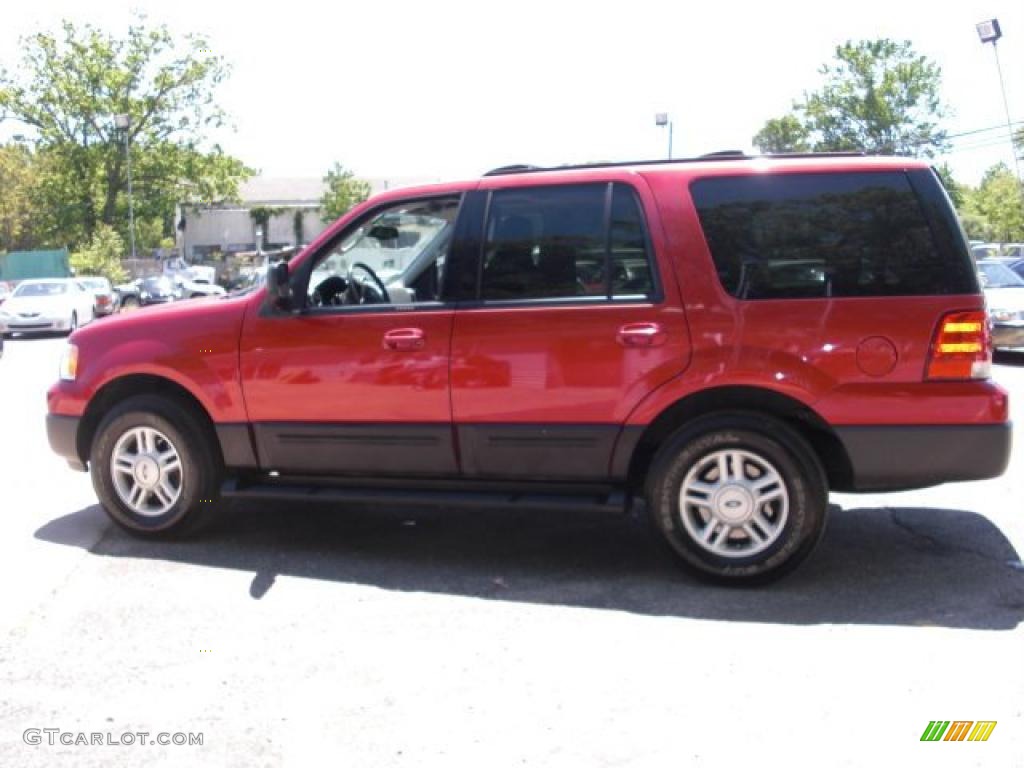2003 Expedition XLT 4x4 - Laser Red Tinted Metallic / Flint Grey photo #7