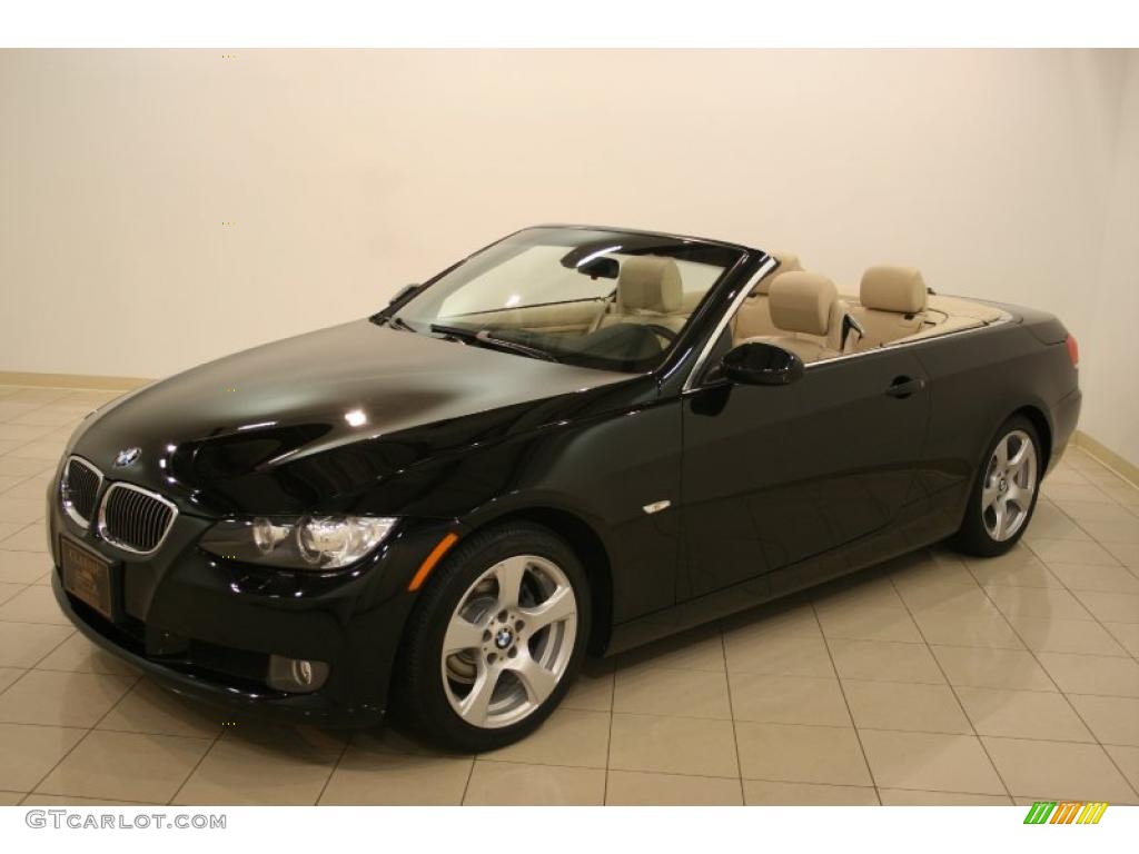 2008 3 Series 328i Convertible - Jet Black / Beige Dakota Leather photo #3