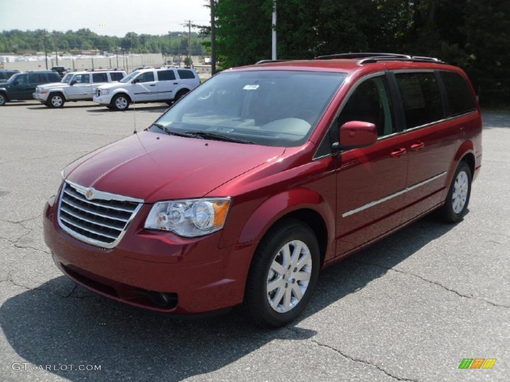2010 Town & Country Touring - Inferno Red Crystal Pearl / Dark Slate Gray photo #1