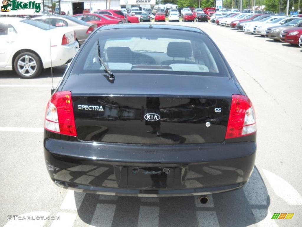2002 Spectra GS Sedan - Black / Gray photo #4
