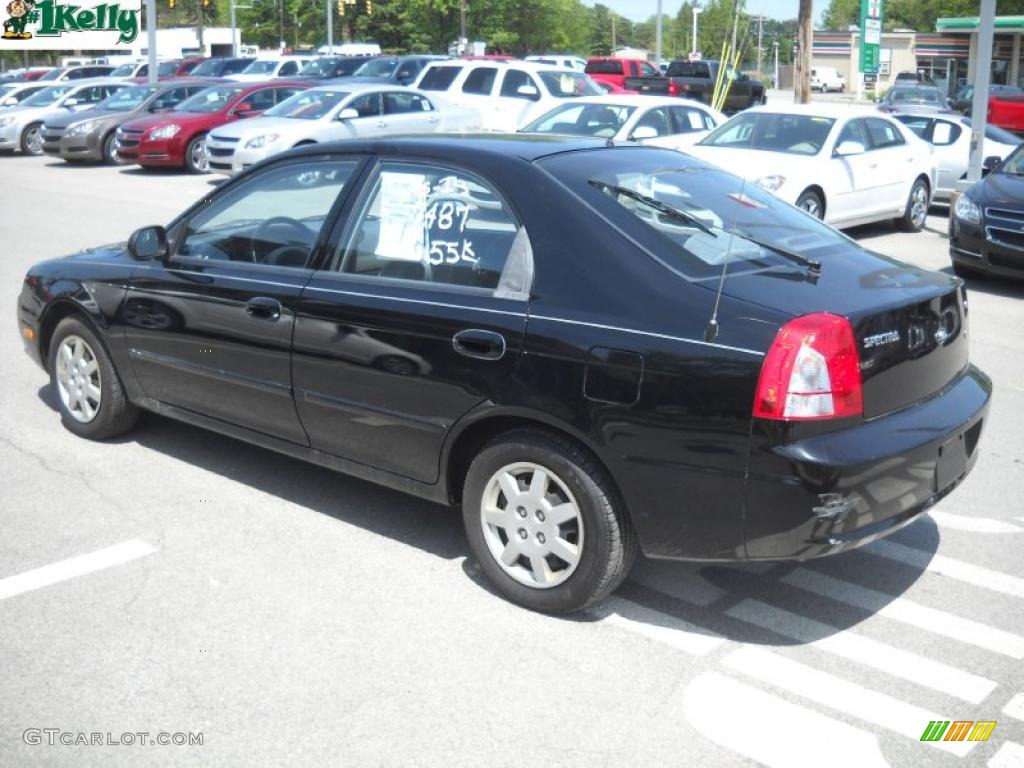 2002 Spectra GS Sedan - Black / Gray photo #5