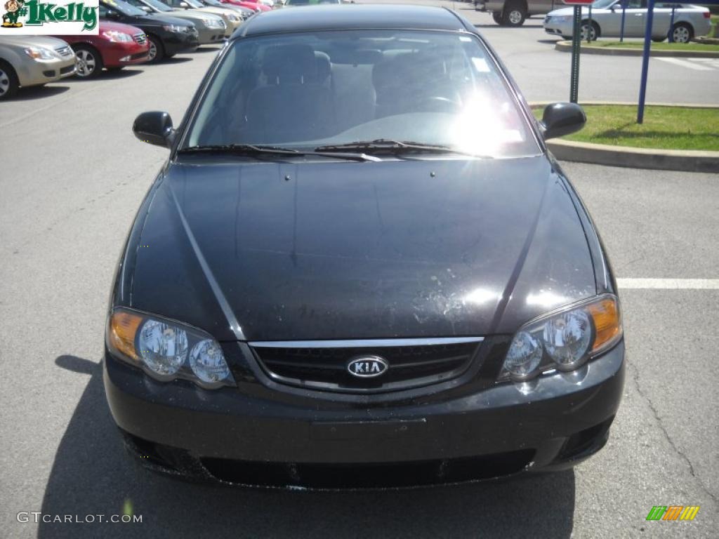 2002 Spectra GS Sedan - Black / Gray photo #15