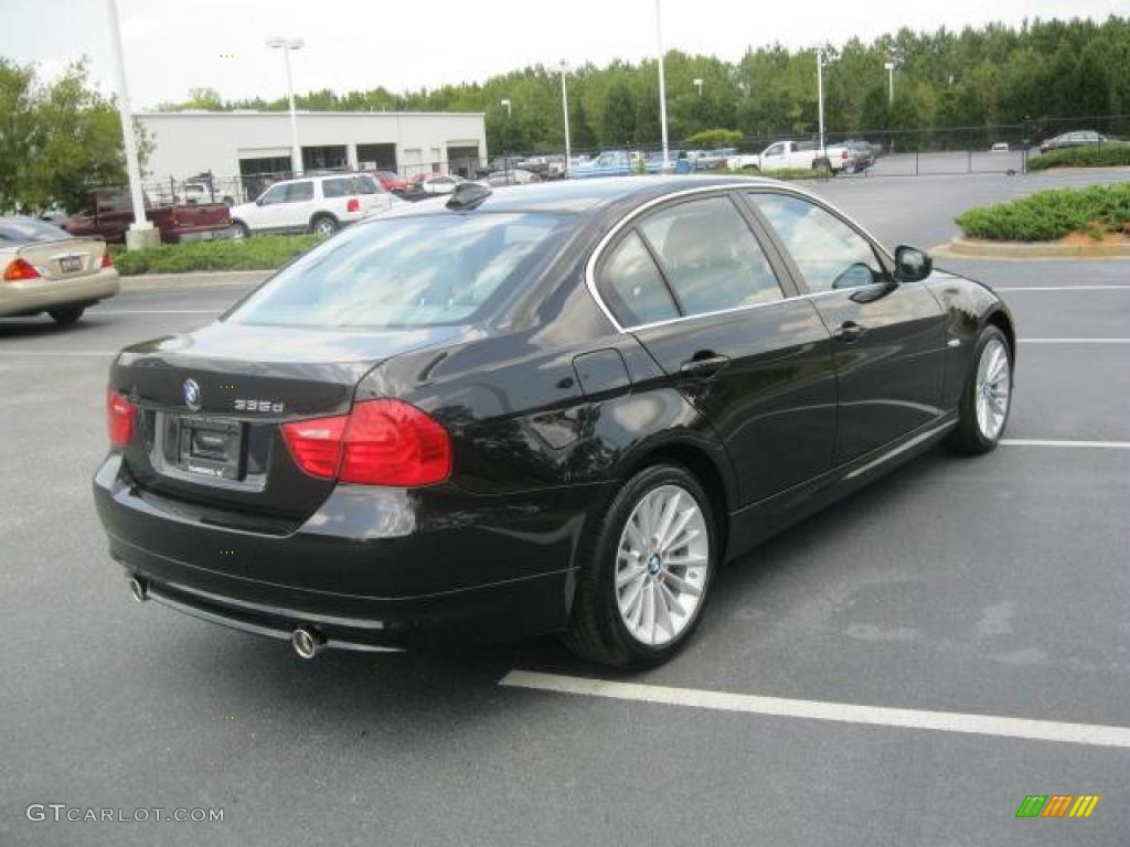 2011 3 Series 335d Sedan - Black Sapphire Metallic / Gray Dakota Leather photo #2