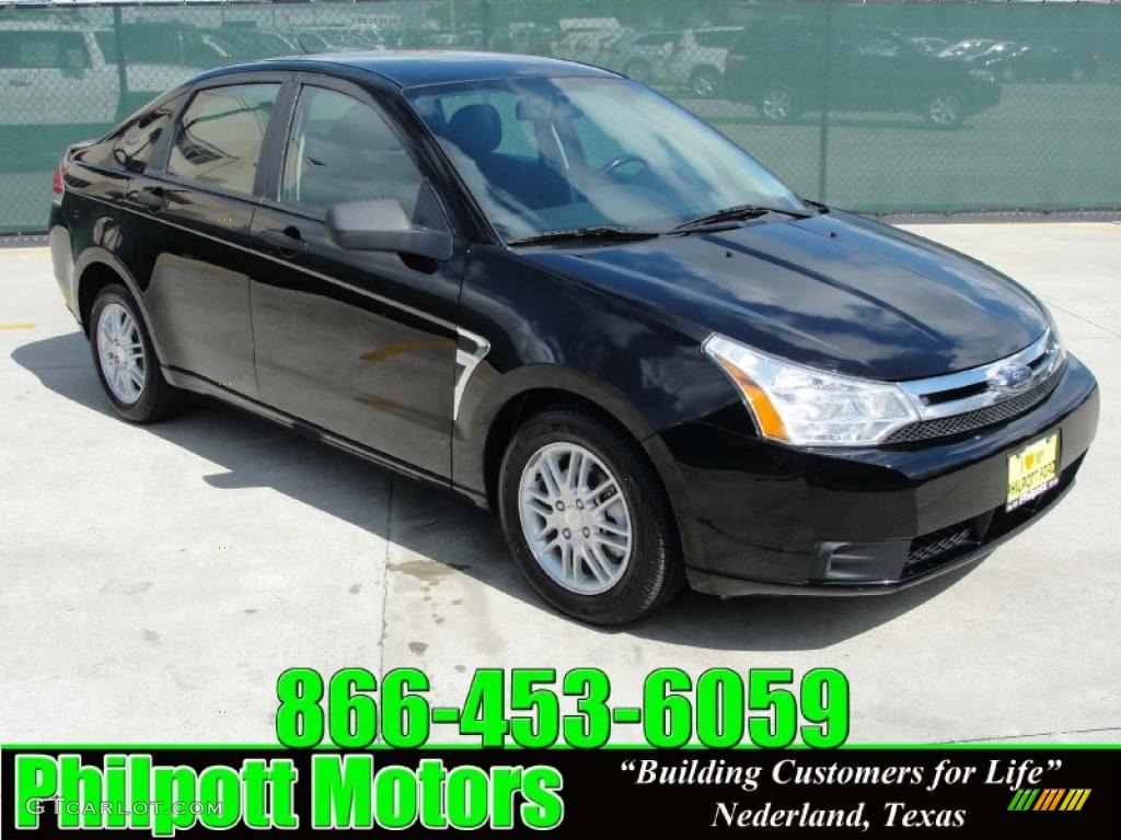 2008 Focus SE Sedan - Black / Charcoal Black photo #1