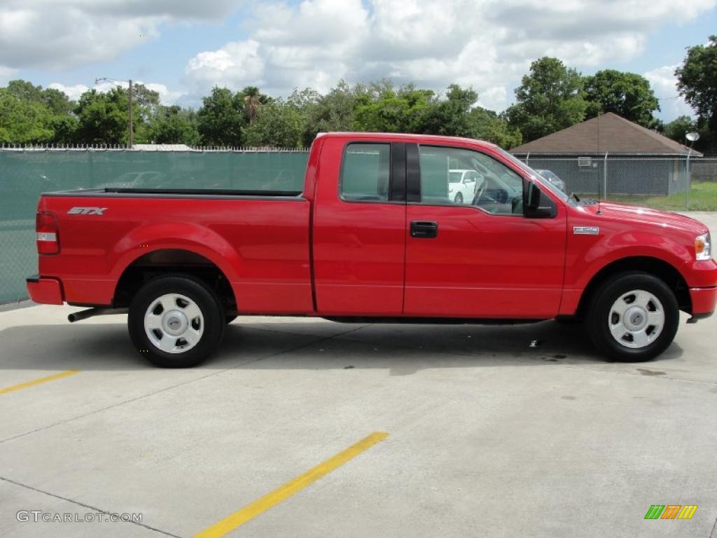 2004 F150 STX SuperCab - Bright Red / Medium/Dark Flint photo #2