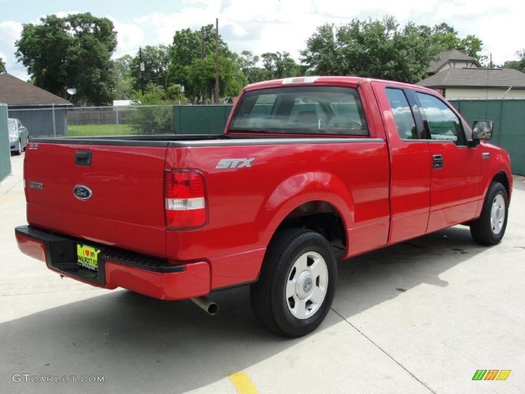 2004 F150 STX SuperCab - Bright Red / Medium/Dark Flint photo #3