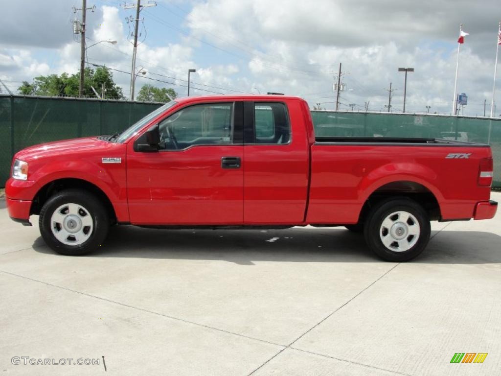 2004 F150 STX SuperCab - Bright Red / Medium/Dark Flint photo #5