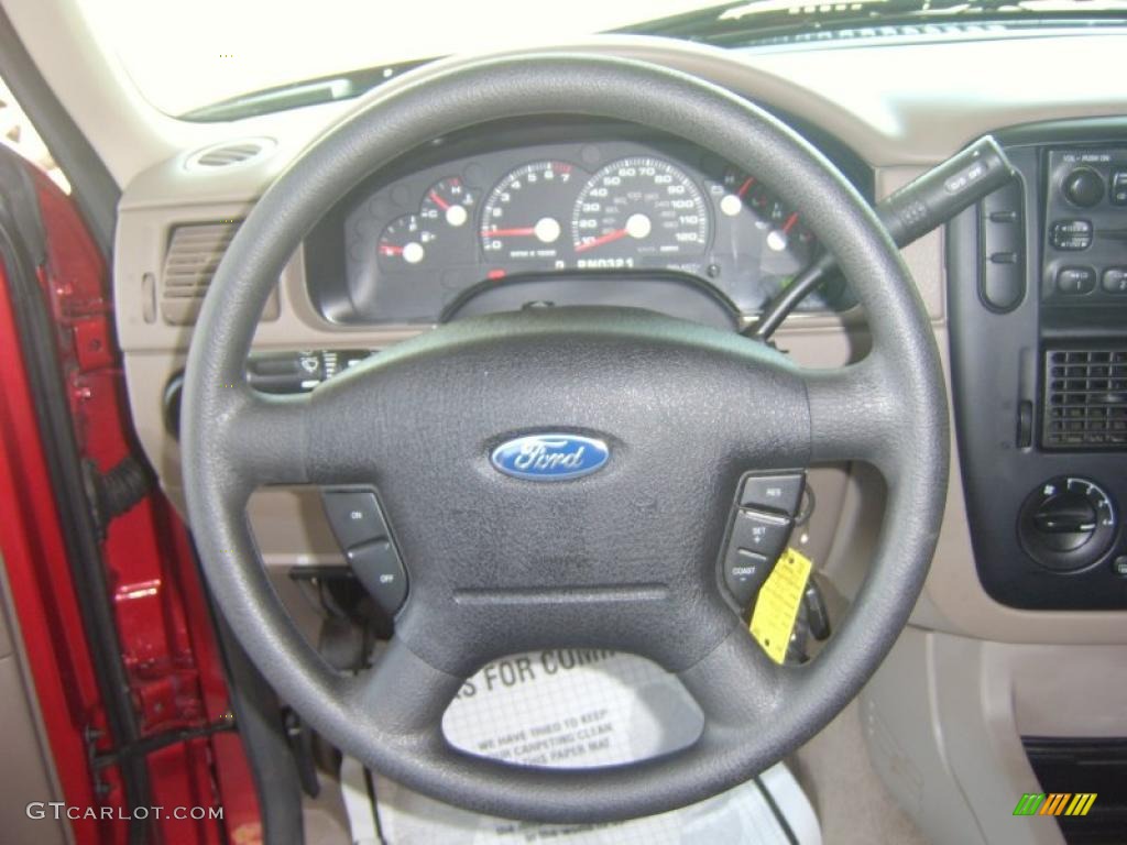 2004 Explorer XLS - Redfire Metallic / Medium Parchment photo #13