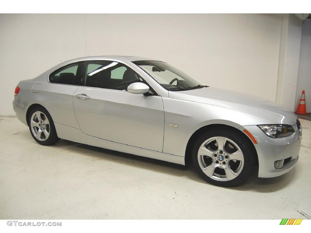 2007 3 Series 328i Coupe - Titanium Silver Metallic / Black photo #2