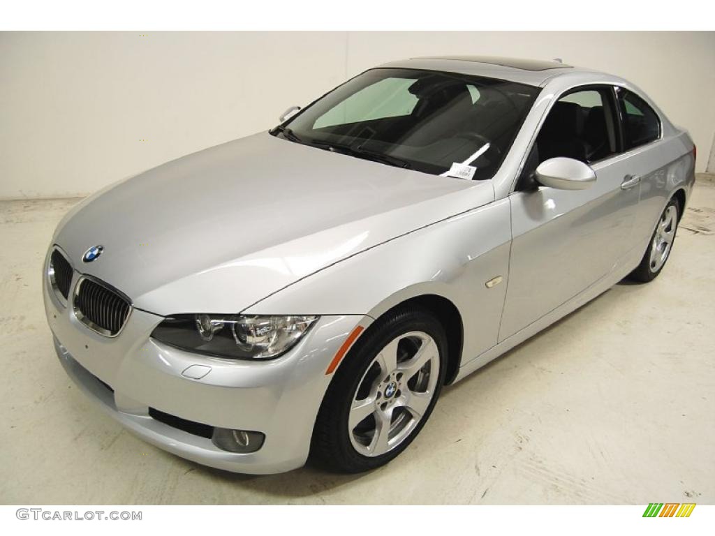 2007 3 Series 328i Coupe - Titanium Silver Metallic / Black photo #10