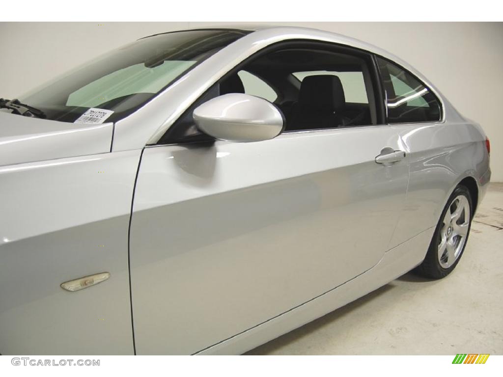 2007 3 Series 328i Coupe - Titanium Silver Metallic / Black photo #12