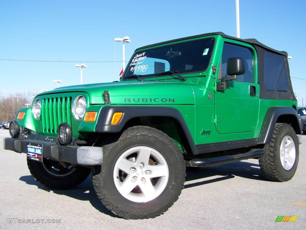 Electric Lime Green Pearl Jeep Wrangler