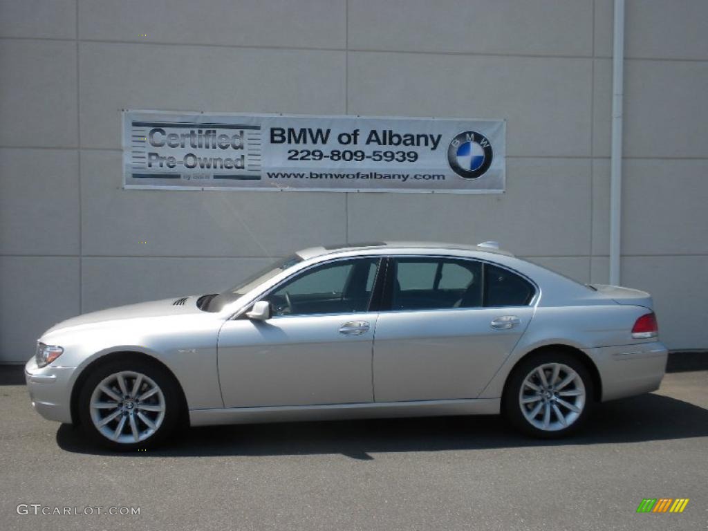 2008 7 Series 750Li Sedan - Titanium Silver Metallic / Black photo #1
