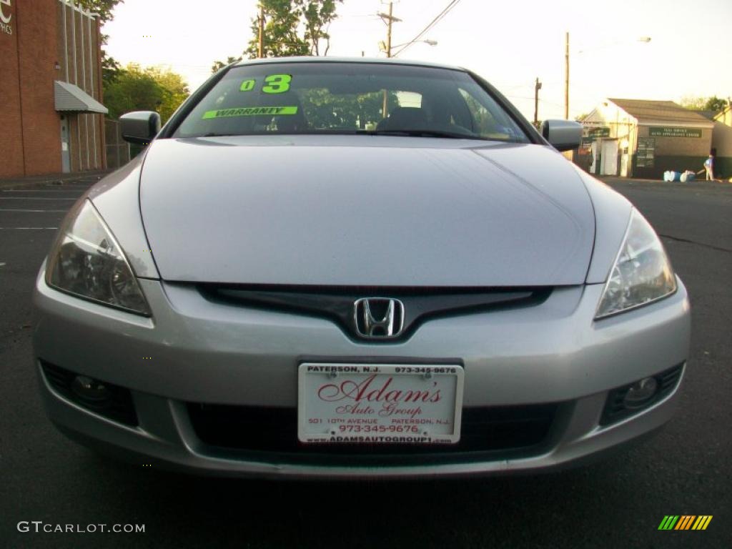 2003 Accord EX V6 Coupe - Satin Silver Metallic / Black photo #3