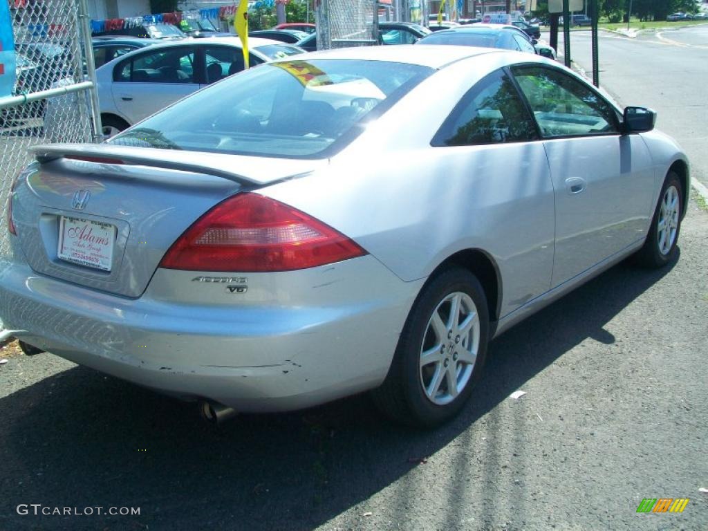 2003 Accord EX V6 Coupe - Satin Silver Metallic / Black photo #7