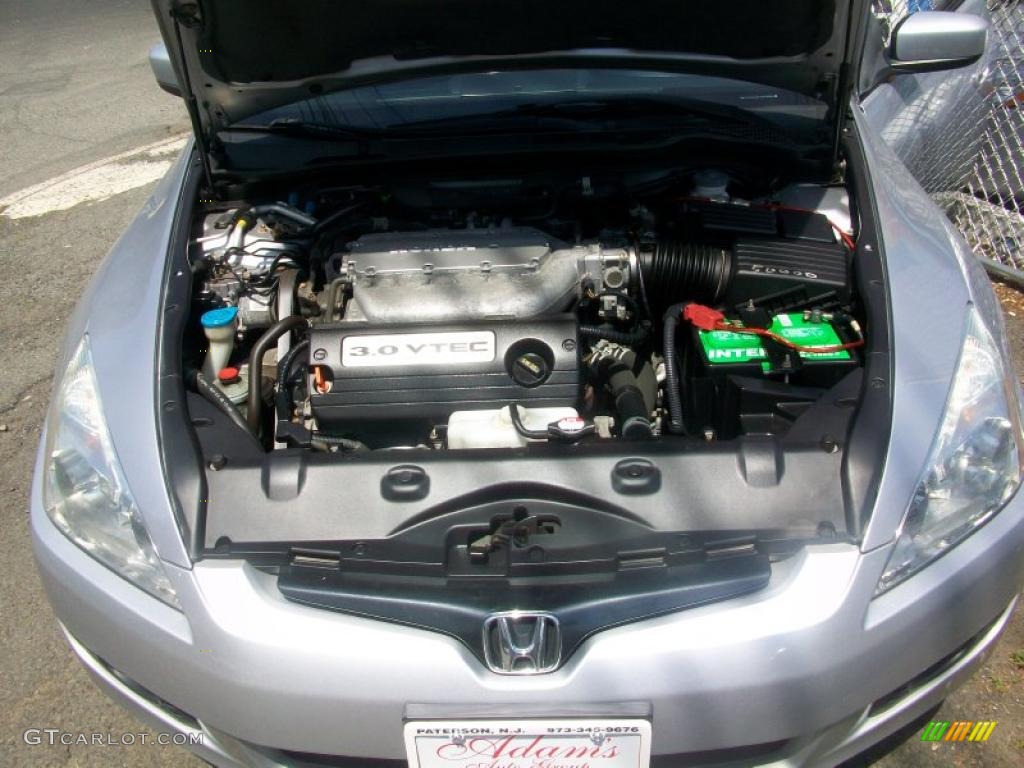 2003 Accord EX V6 Coupe - Satin Silver Metallic / Black photo #34