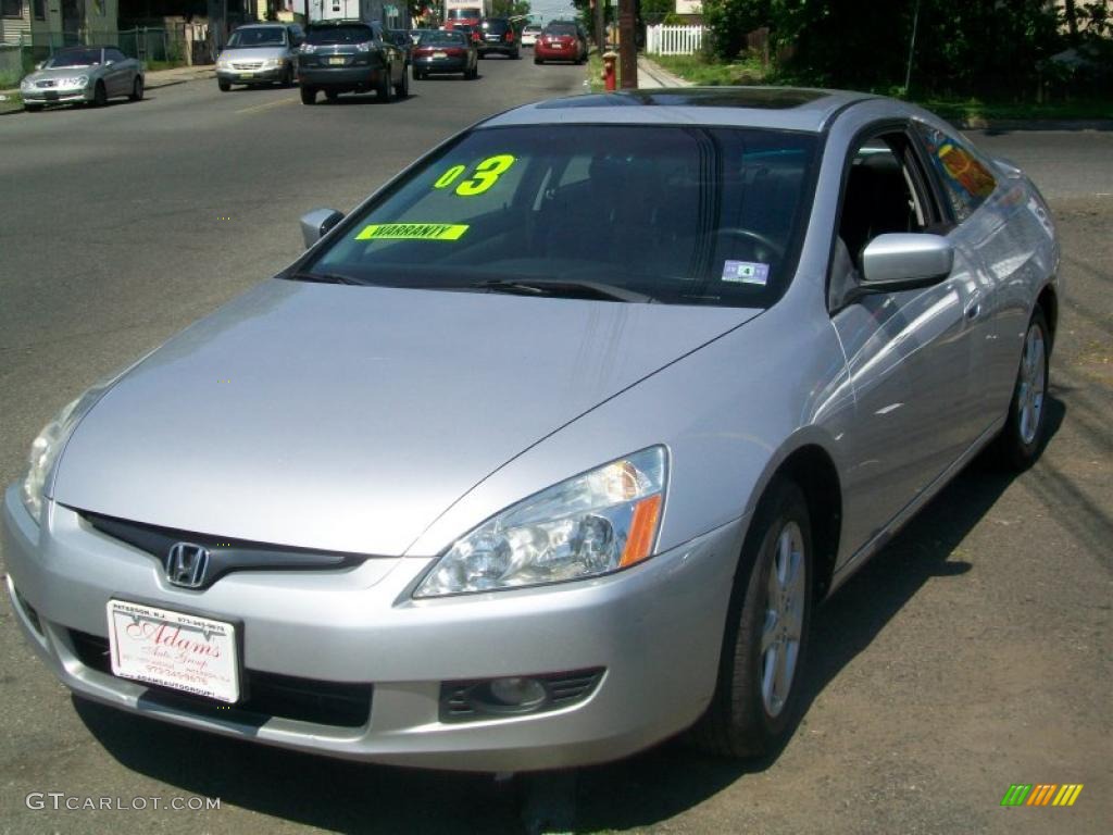 2003 Accord EX V6 Coupe - Satin Silver Metallic / Black photo #39