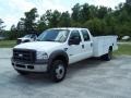 2005 Oxford White Ford F550 Super Duty XL Crew Cab Chassis Utility  photo #1