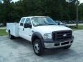 2005 Oxford White Ford F550 Super Duty XL Crew Cab Chassis Utility  photo #3