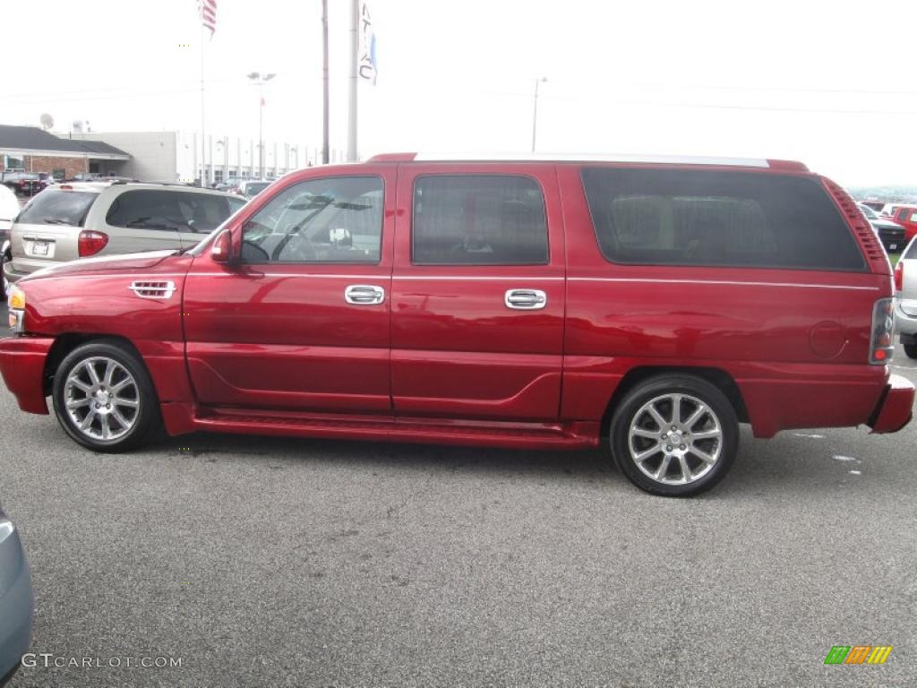 2002 Yukon XL Denali AWD - Garnet Red Metallic / Stone Gray photo #5