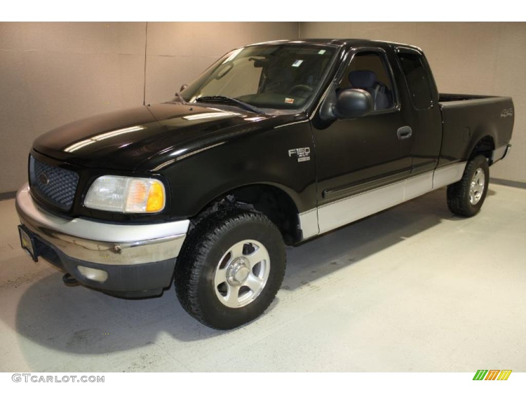2004 F150 XLT Heritage SuperCab 4x4 - Black / Heritage Graphite Grey photo #3