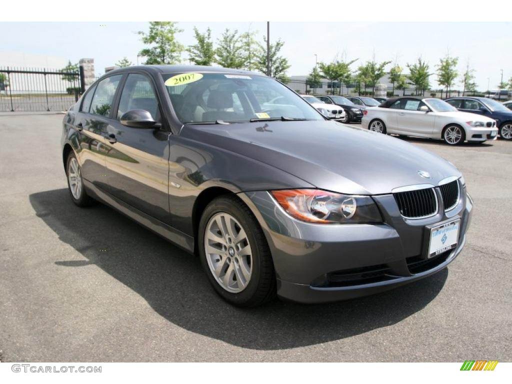 2007 3 Series 328i Sedan - Sparkling Graphite Metallic / Black photo #8