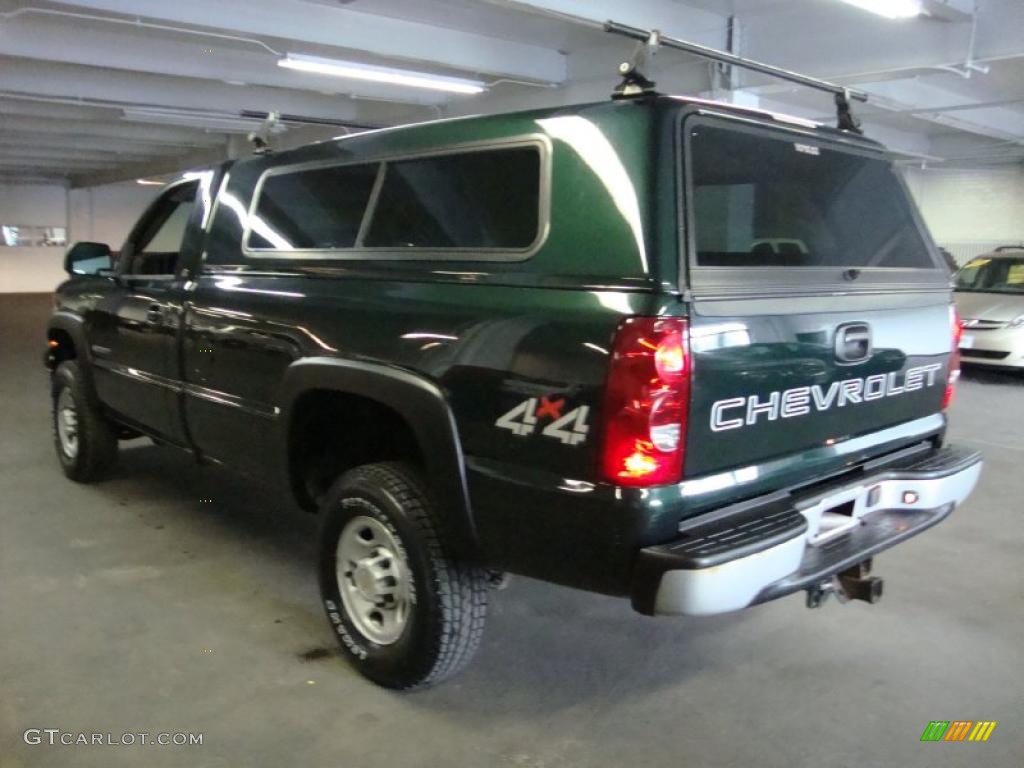 2003 Silverado 2500HD LS Regular Cab 4x4 - Dark Green Metallic / Dark Charcoal photo #10