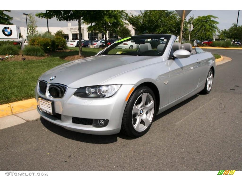 2007 3 Series 328i Convertible - Titanium Silver Metallic / Grey photo #2