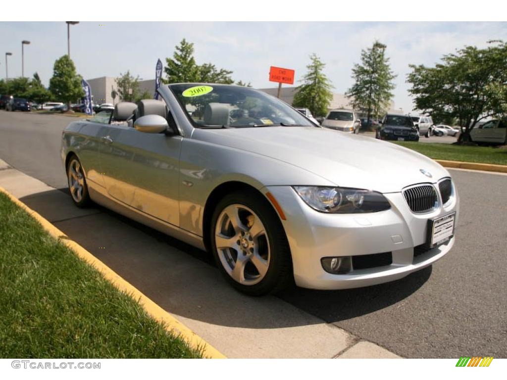 2007 3 Series 328i Convertible - Titanium Silver Metallic / Grey photo #8