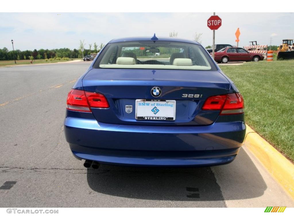 2007 3 Series 328i Coupe - Montego Blue Metallic / Cream Beige photo #5