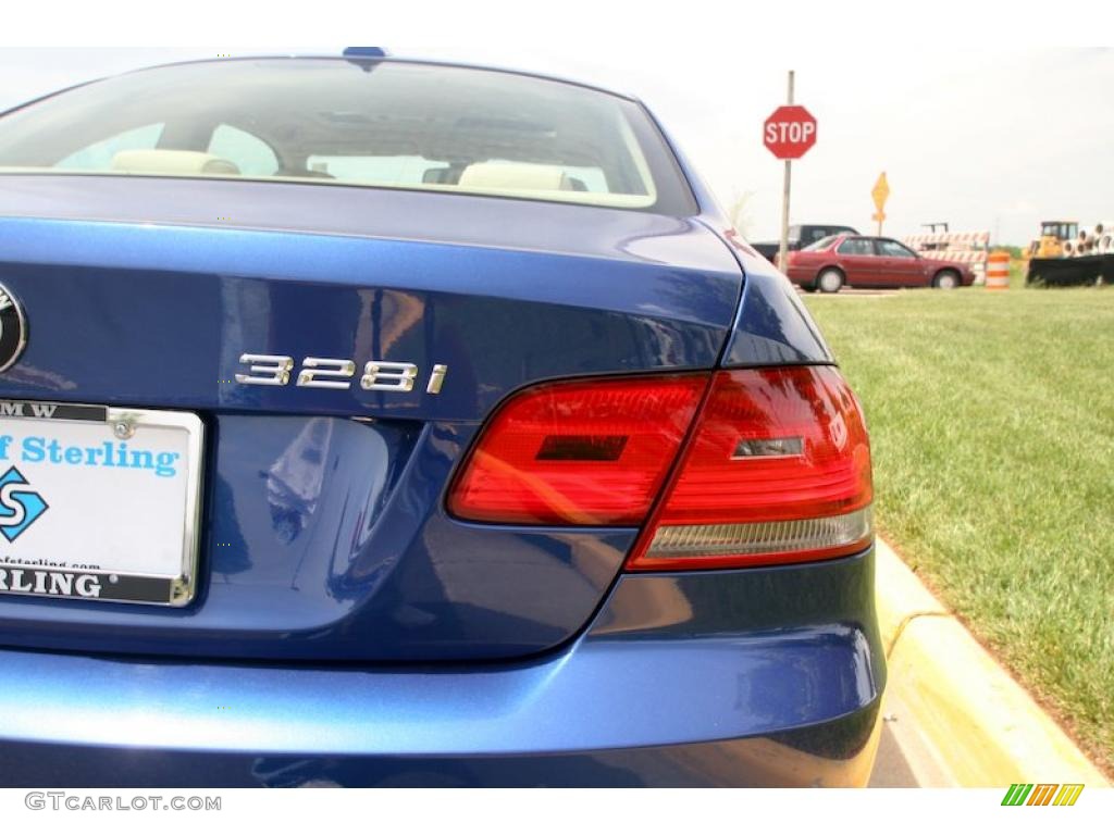 2007 3 Series 328i Coupe - Montego Blue Metallic / Cream Beige photo #24