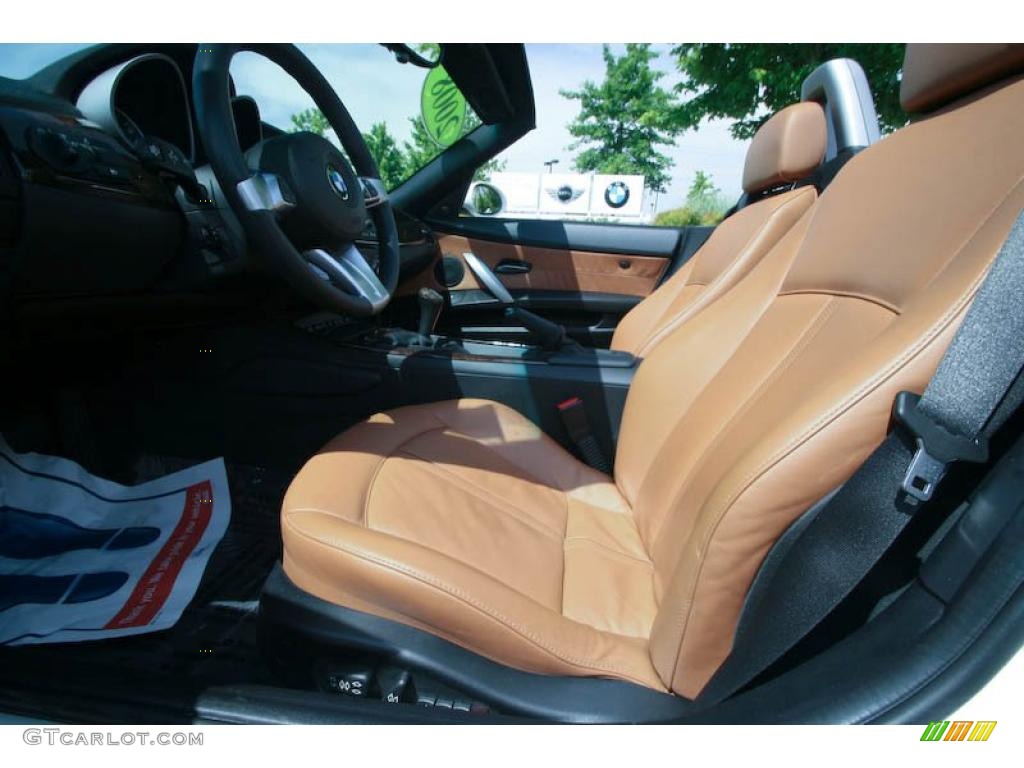 2008 Z4 3.0si Roadster - Alpine White / Saddle Brown photo #11