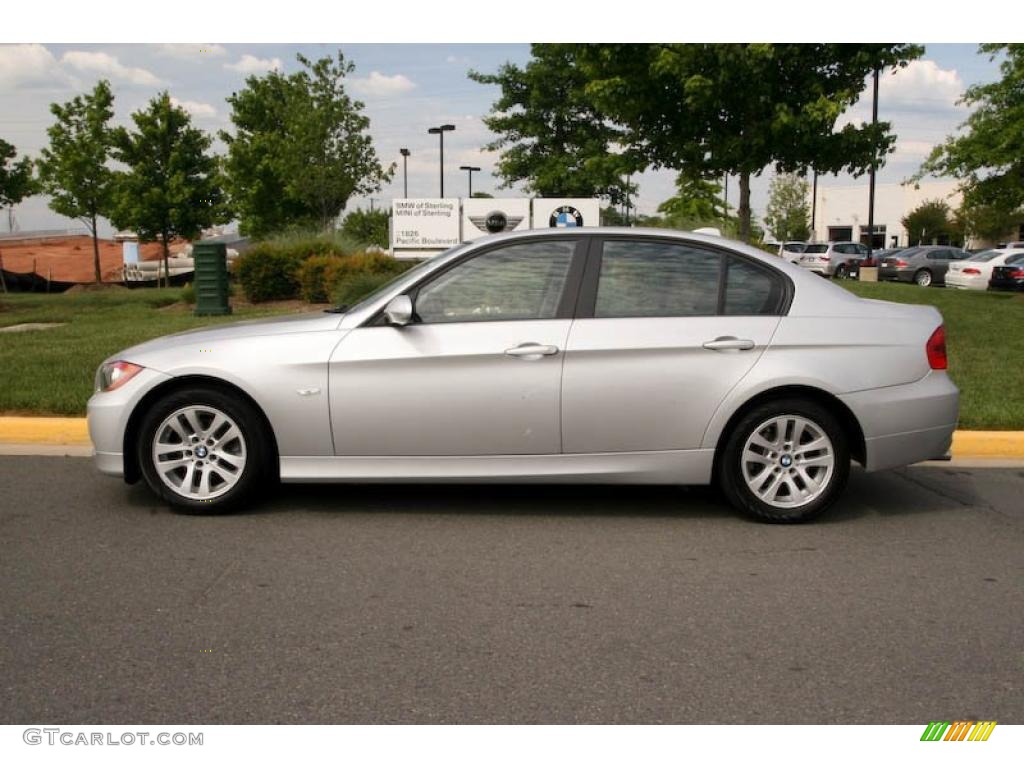 2007 3 Series 328xi Sedan - Titanium Silver Metallic / Black photo #3