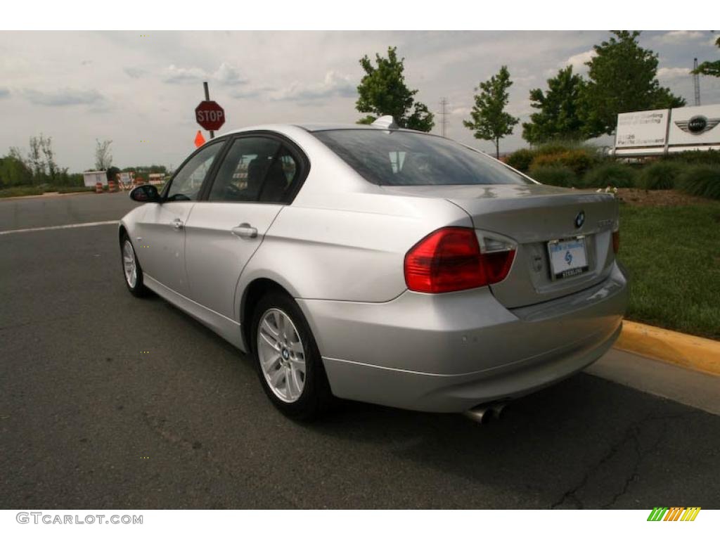 2007 3 Series 328xi Sedan - Titanium Silver Metallic / Black photo #4