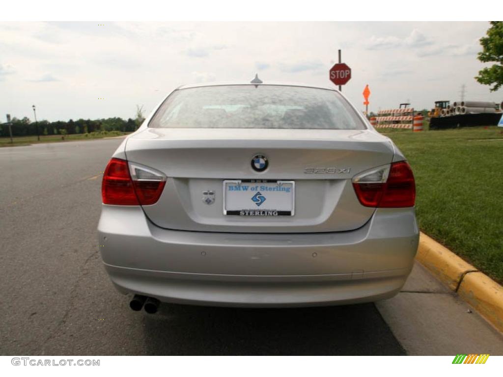 2007 3 Series 328xi Sedan - Titanium Silver Metallic / Black photo #5