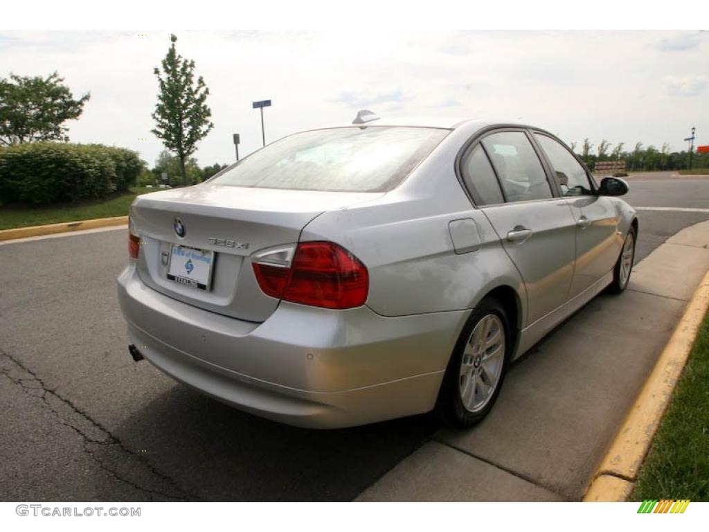 2007 3 Series 328xi Sedan - Titanium Silver Metallic / Black photo #6