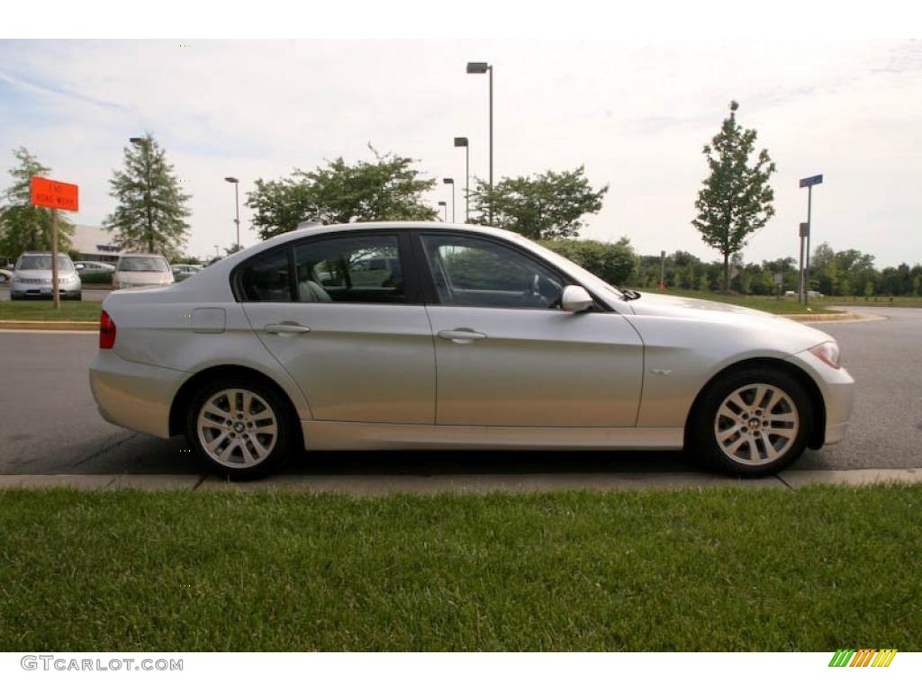 2007 3 Series 328xi Sedan - Titanium Silver Metallic / Black photo #7
