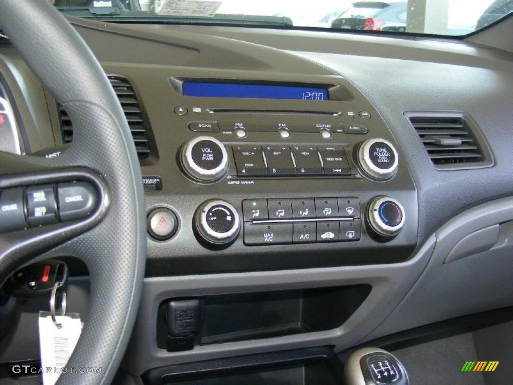 2007 Civic LX Coupe - Galaxy Gray Metallic / Gray photo #22