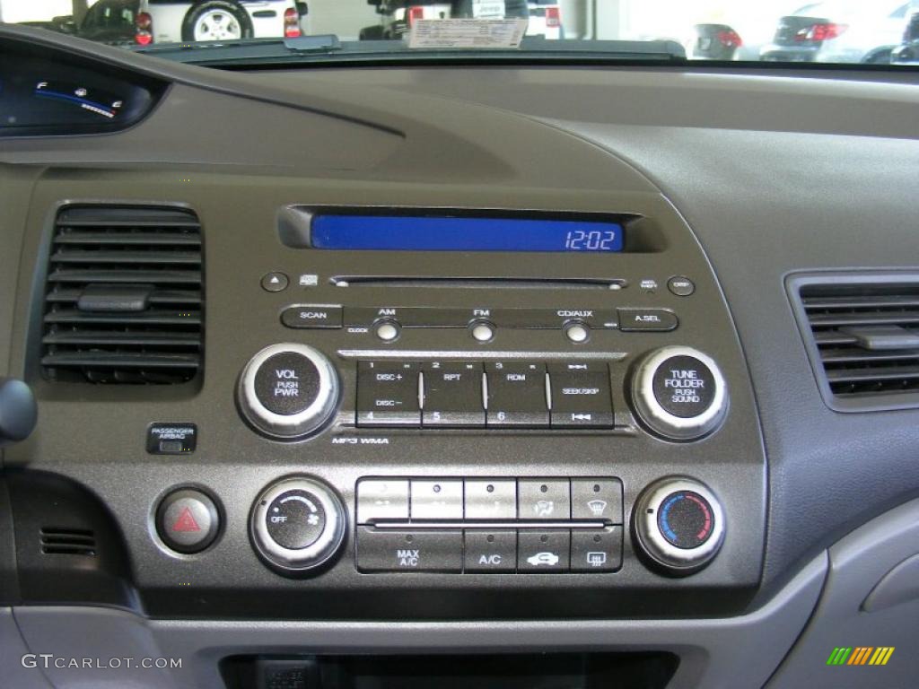 2007 Civic LX Coupe - Galaxy Gray Metallic / Gray photo #24