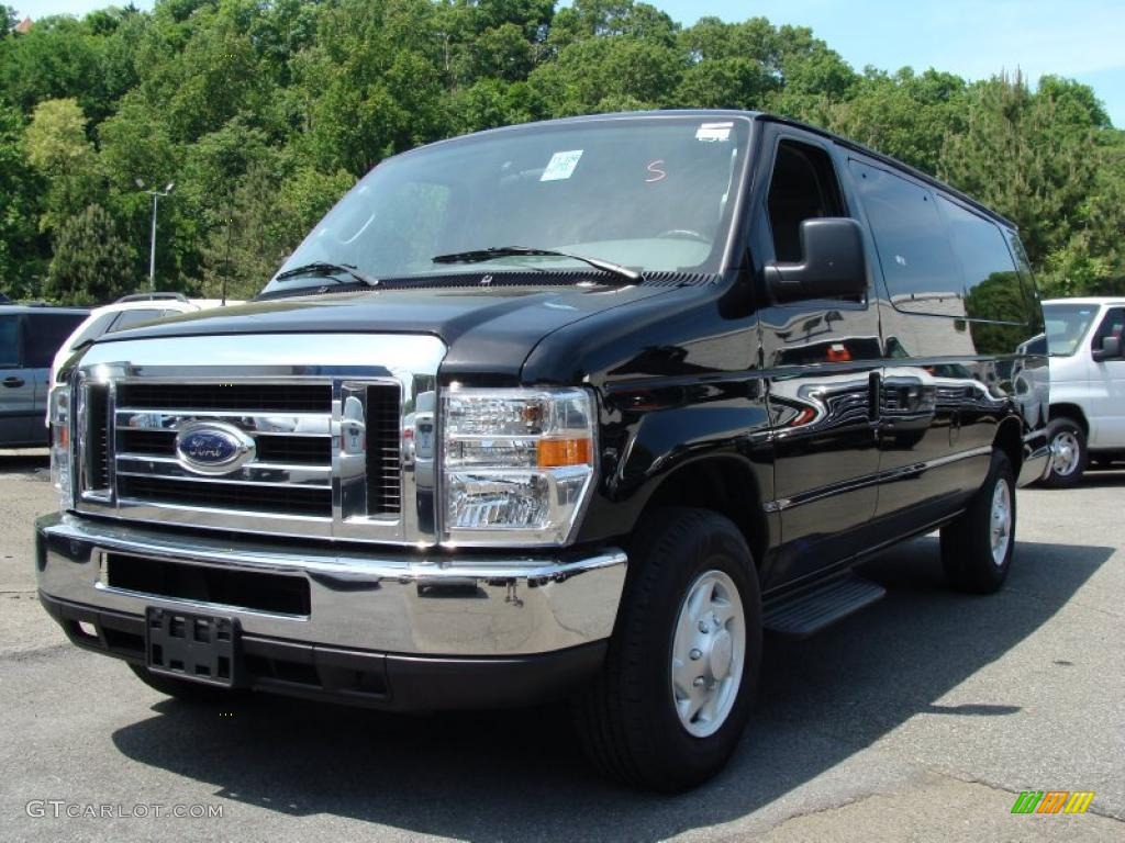 2008 Black Ford E Series Van E350 Super Duty XLT 15 Passenger 30367614