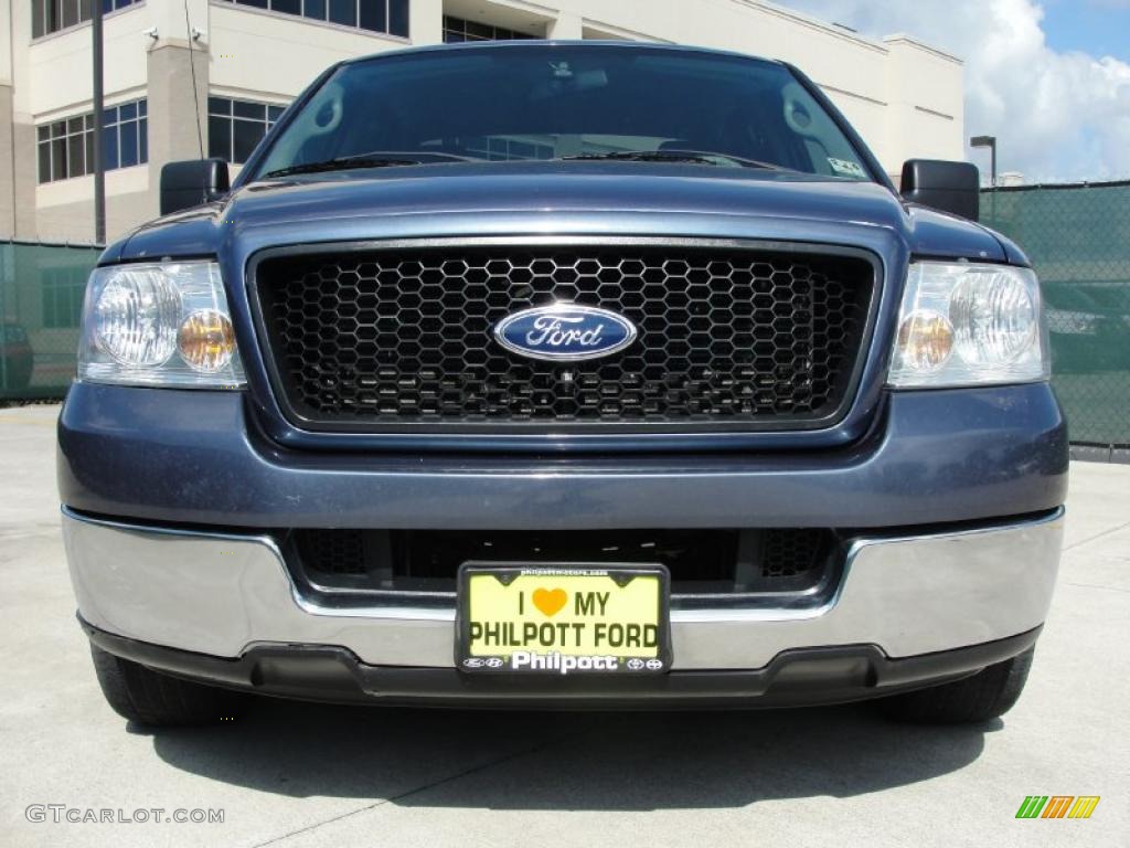 2004 F150 XLT SuperCrew - Medium Wedgewood Blue Metallic / Dark Flint photo #9